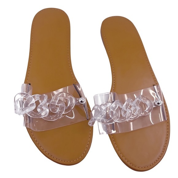 Step into‎ Elegance: The Exquisite Chain-Style Ladies Sandals Collection Size 11 - Picture 1 of 4